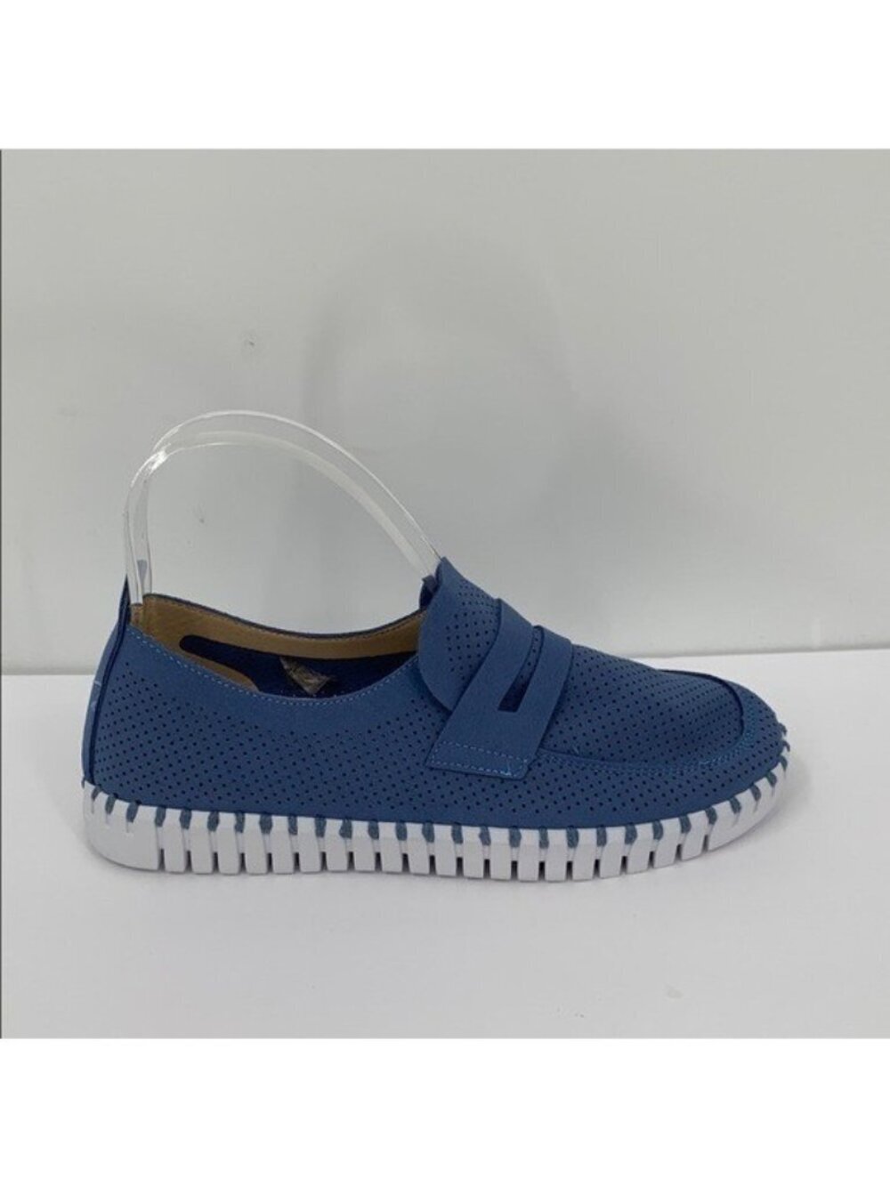 Ilse Jacobsen Tulipu penny loafer shoe regatta blue sneaker platform new 37 7